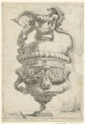 Ewer with spout to the left
