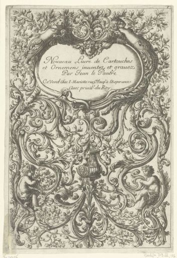 Title Page: Nouveau Livre de Cartouches et Ornemens