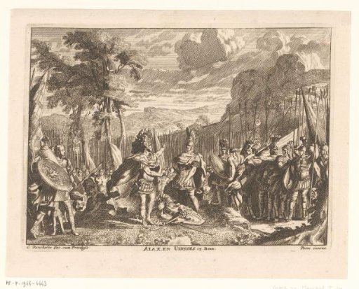 Ajax and Odysseus Quarrel over the Arms of Achilles
