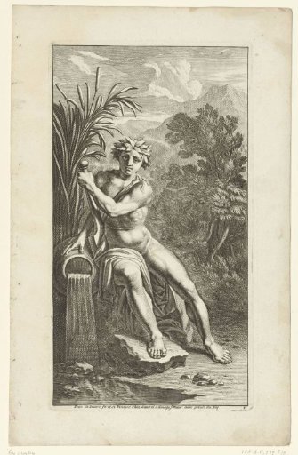 Young river god in a landscape