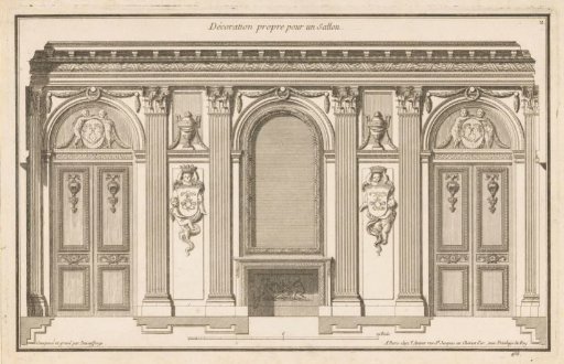 Salon with chimney piece