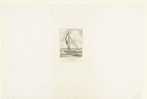 Sailing ship on the Pacific Ocean near Marshall Islands