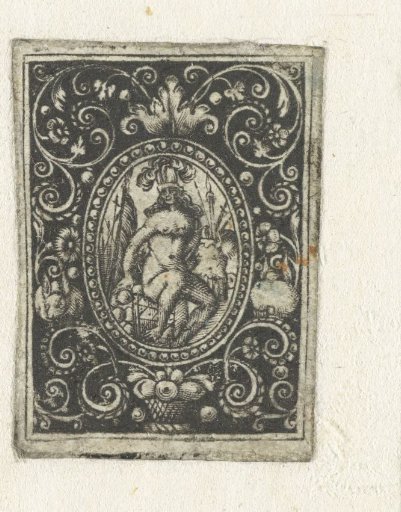 Watch cover with a seated goddess