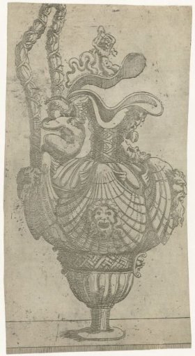 Vase with a lid and a braided handle