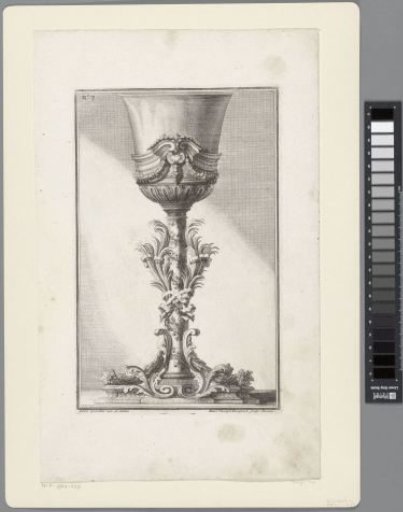 Chalice with palm branches, garlands with fruit and grapevines