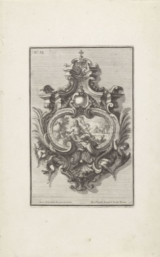 Ornament with John the Baptist in the Wilderness and Two Angels