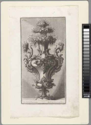 Vase with Scrolls, Flowers, and Fruits