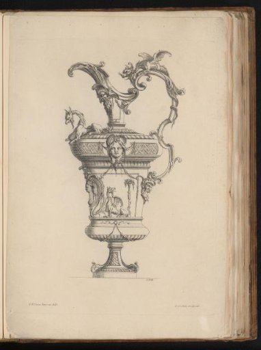 Can with fantasy creatures and mascarons