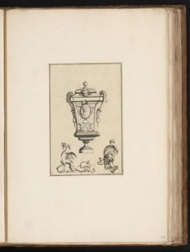 Vase with portrait medallion and fantasy creatures