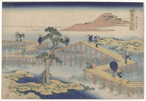 The Zigzag Bridge in the Province of Mikawa