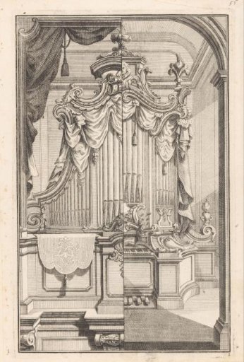Organ with draperies