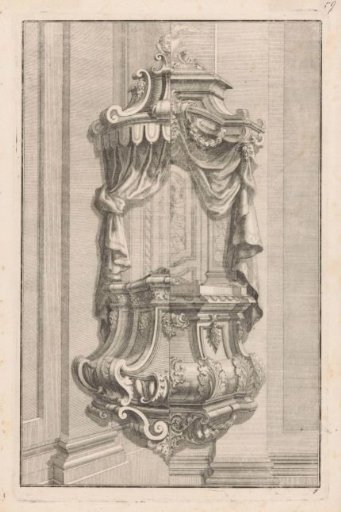 Pulpit with draperies