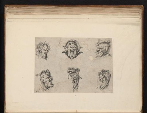 Ornaments with masks and satyr heads