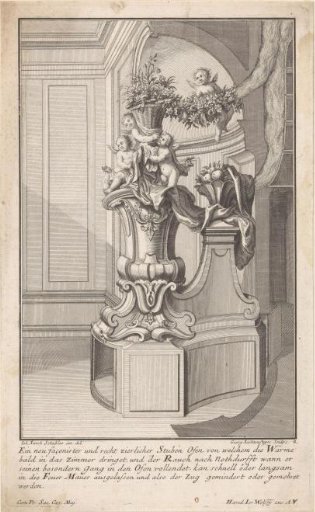 Fireplace with putti