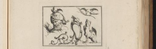 Cartouche with putti and fantasy creatures