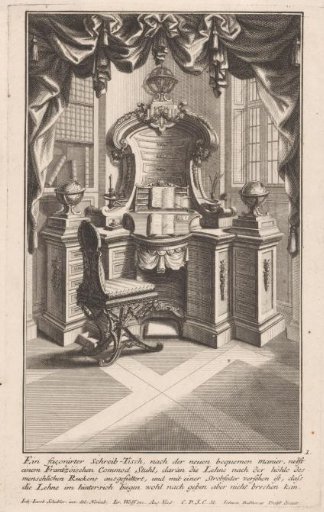 Writing desk with chair