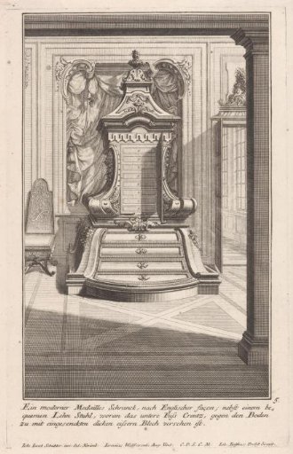 Medal cabinet with chair
