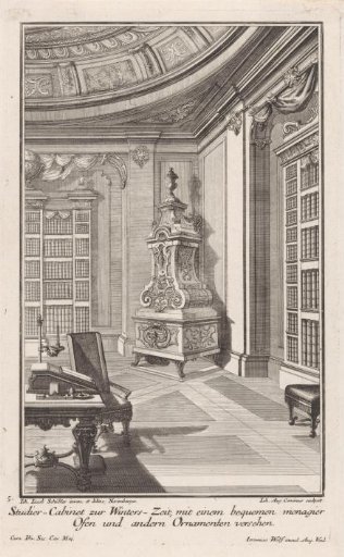Study cabinet with fireplace