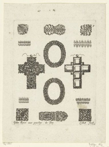 Eighteen ornaments for jewelry