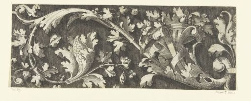 Scroll of Leafy Vines, Ending in a Urn with Berries