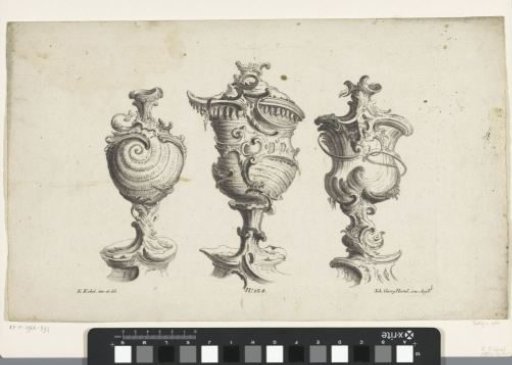 Three Vases with Rocailles