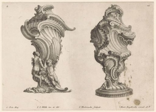Ornamental Vases with Putti