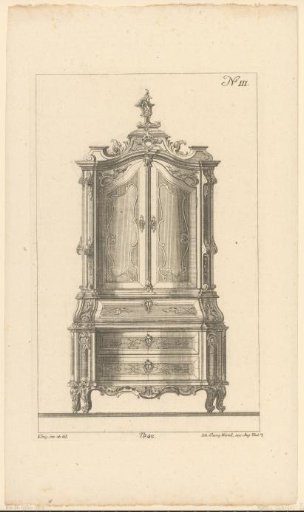 Cabinet with Rocaille Vase