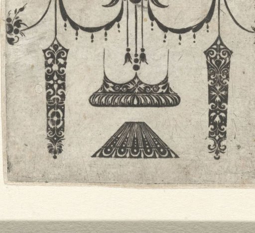 Baldachin with a Garland on the Left and Right