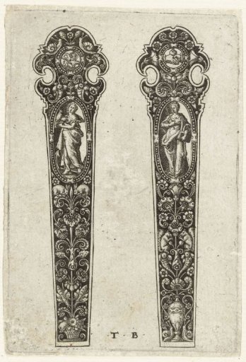 Two knife handles