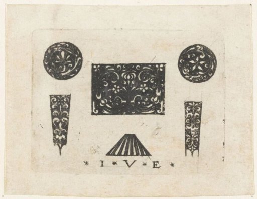 Two medallions with arabesques