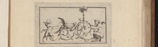 Arabesque with winged satyrs