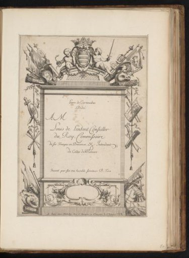Title page with putti and war trophies