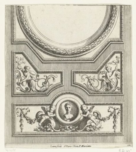 Half of a narrow rectangular ceiling