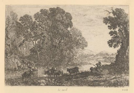 Shepherd in a landscape