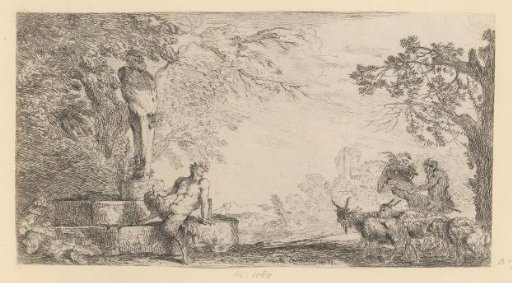 Landscape with a Satyr by a Herm and a Satyr with a Flock of Goats
