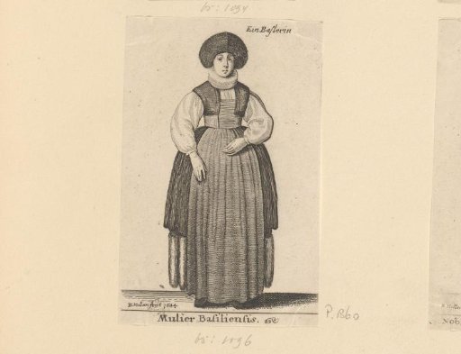 Woman in traditional dress from Basel