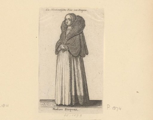 Woman in traditional dress from Dieppe