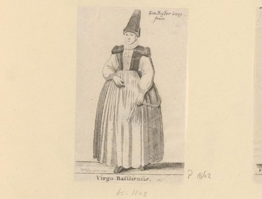 Woman in traditional dress from Basel