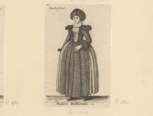 Woman in traditional dress from Basel