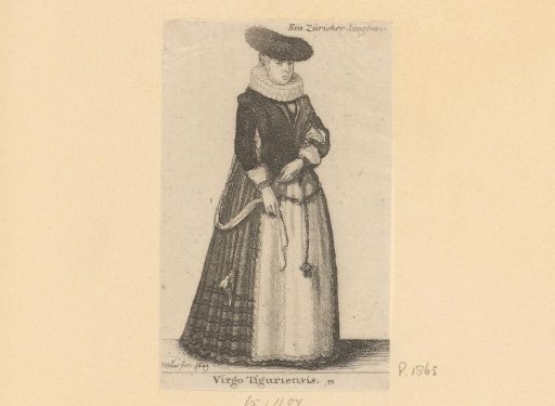 Woman in traditional dress from Zurich