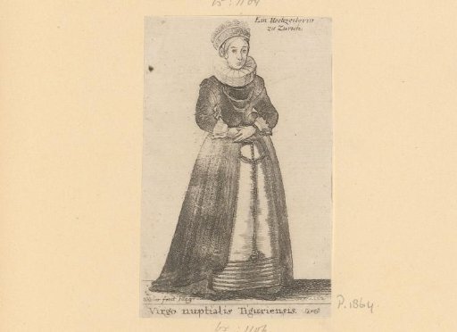Woman in traditional dress from Zurich