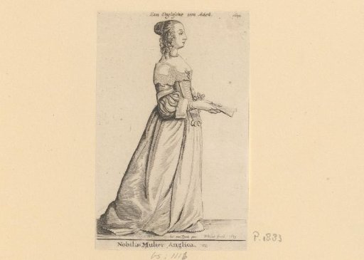 Woman in traditional dress from England