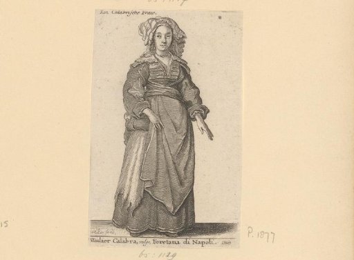 Woman in traditional dress from Calabria