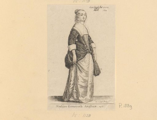 Woman in traditional dress from England