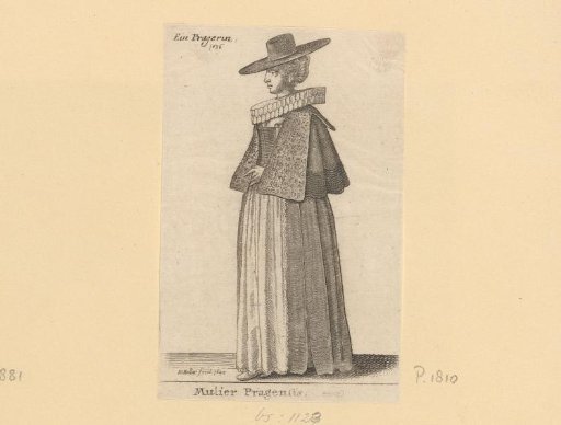 Woman in traditional dress from Prague