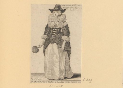 Wife of the Mayor of London in traditional dress