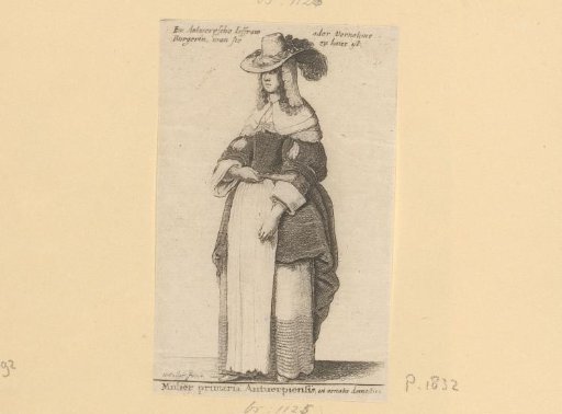 Woman in traditional dress from Antwerp