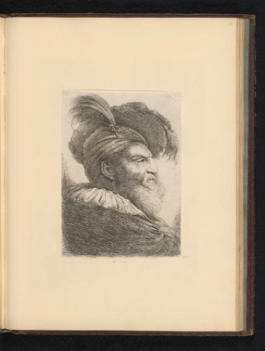 Head of a Man with a Turban and Fur Cap