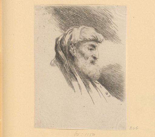 Head of an Old Man with a Beard and Headgear