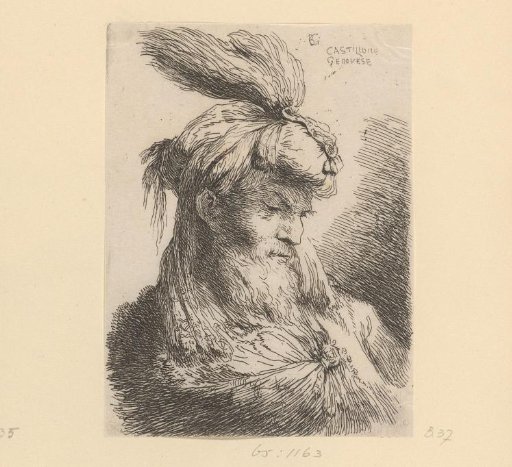 Head of an Old Man with a Plumed Turban